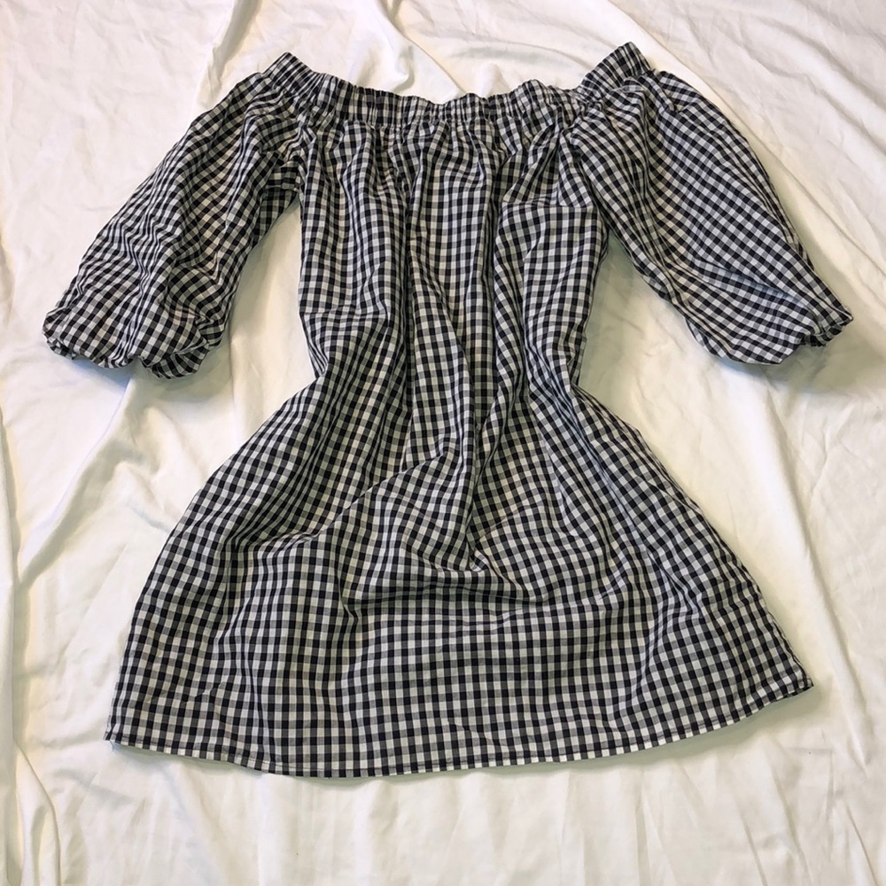 Black and White Checkered Dress